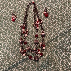 Red and Silver necklace